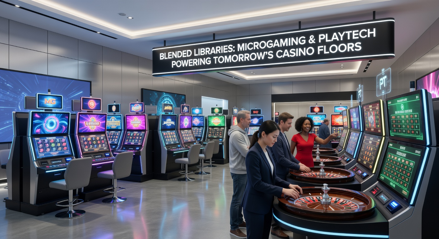 Integratie van Microgaming en Playtech spelbibliotheken op een hybride casinovloer met spelersinteractie