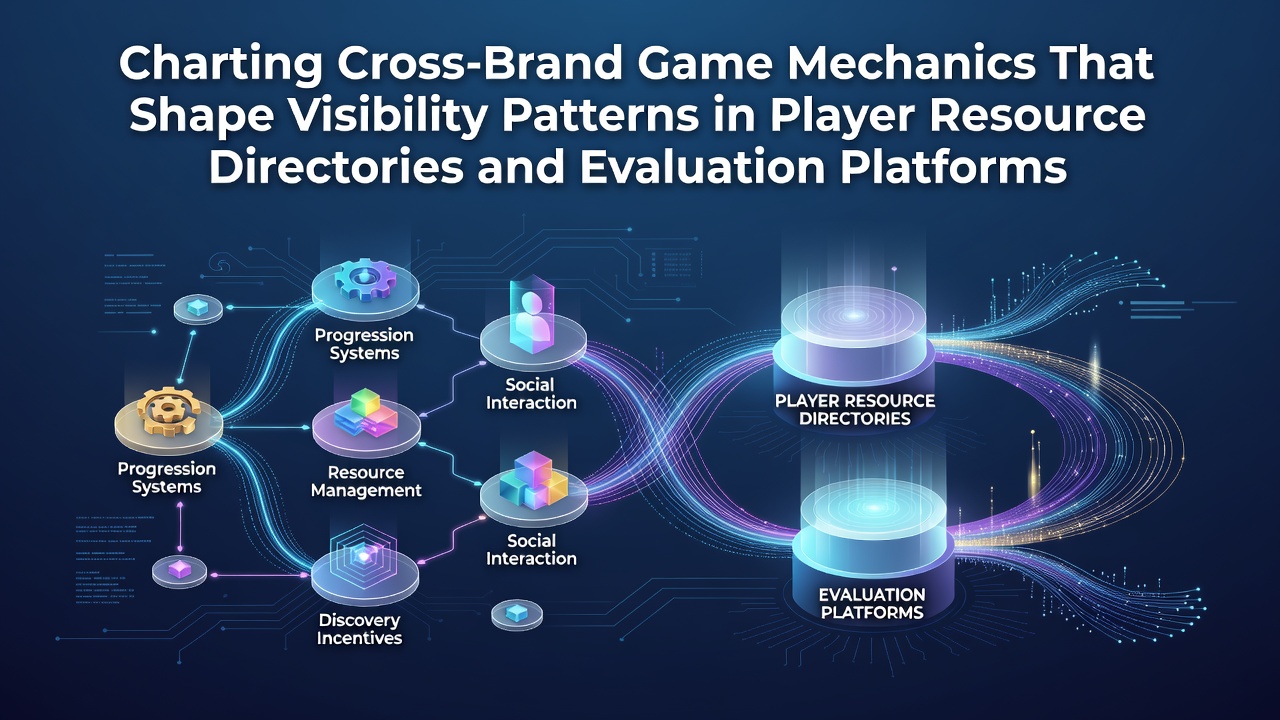 Diagram dat cross-brand spelmechanismen illustreert en hun impact op zichtbaarheid in directories
