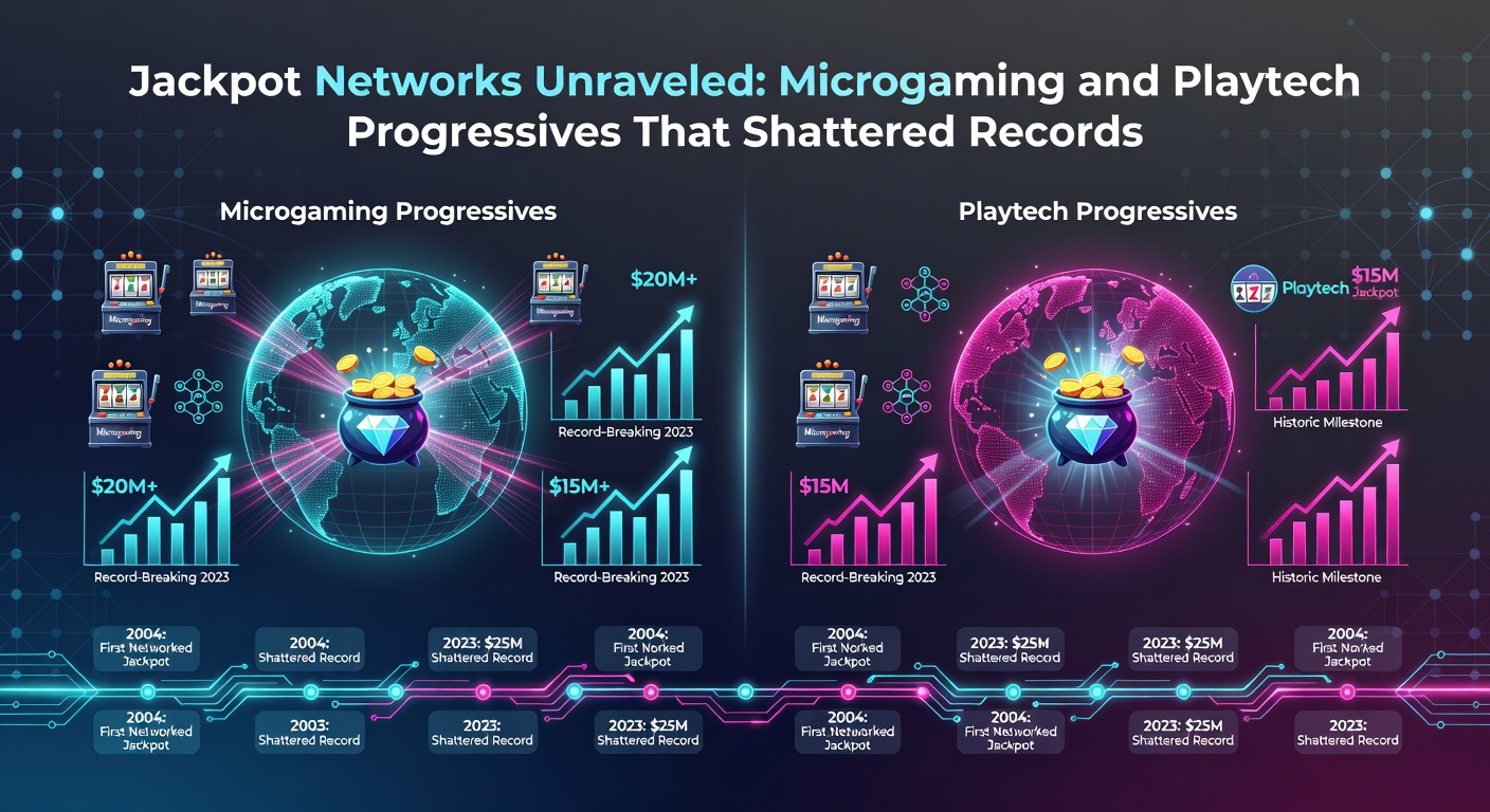 Schermafbeelding van een exploderende jackpotmeter op een Microgaming-slot, met confetti en winnende animaties