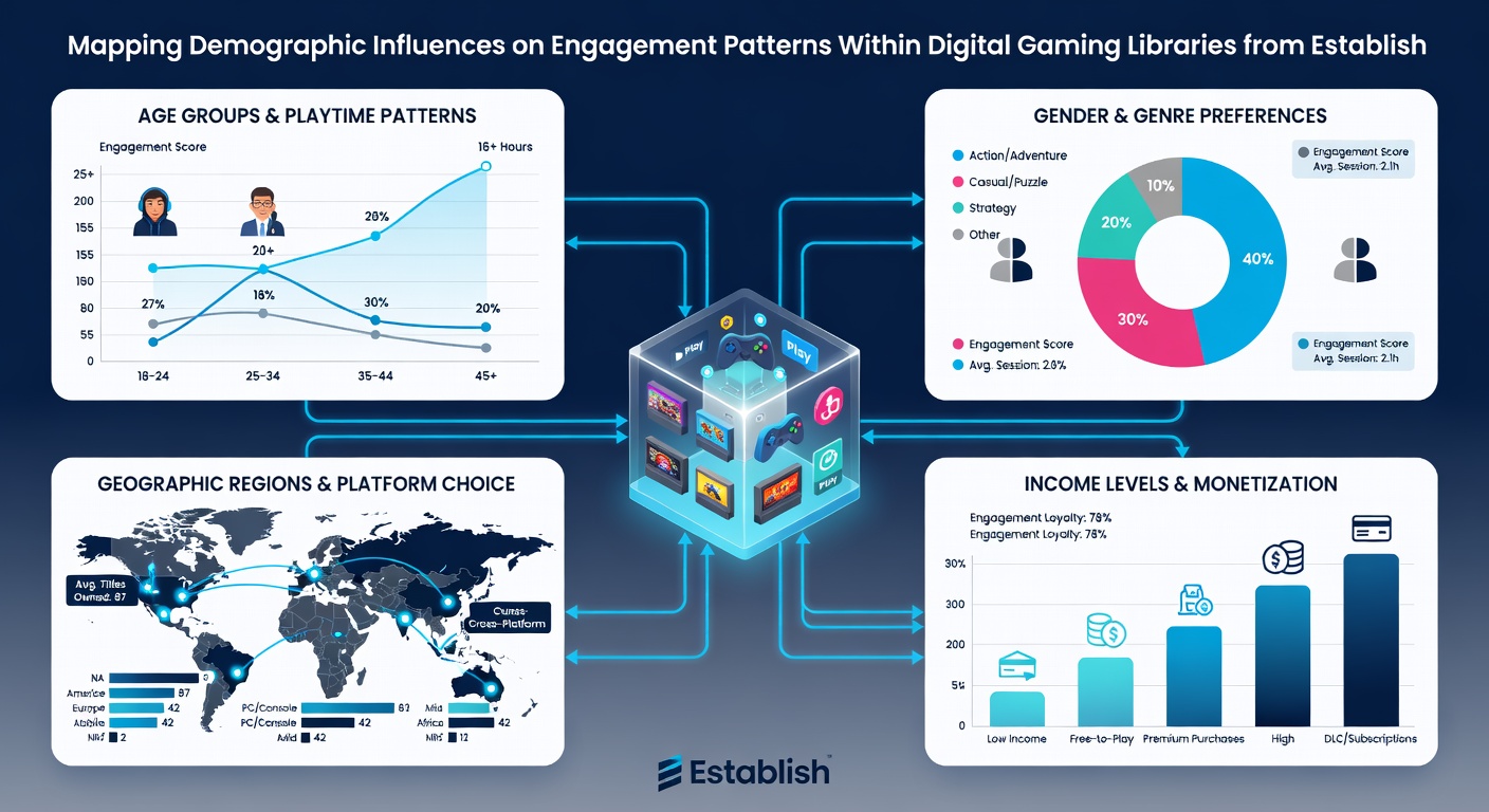 Geografische en demografische verdeling van engagement data in online gaming