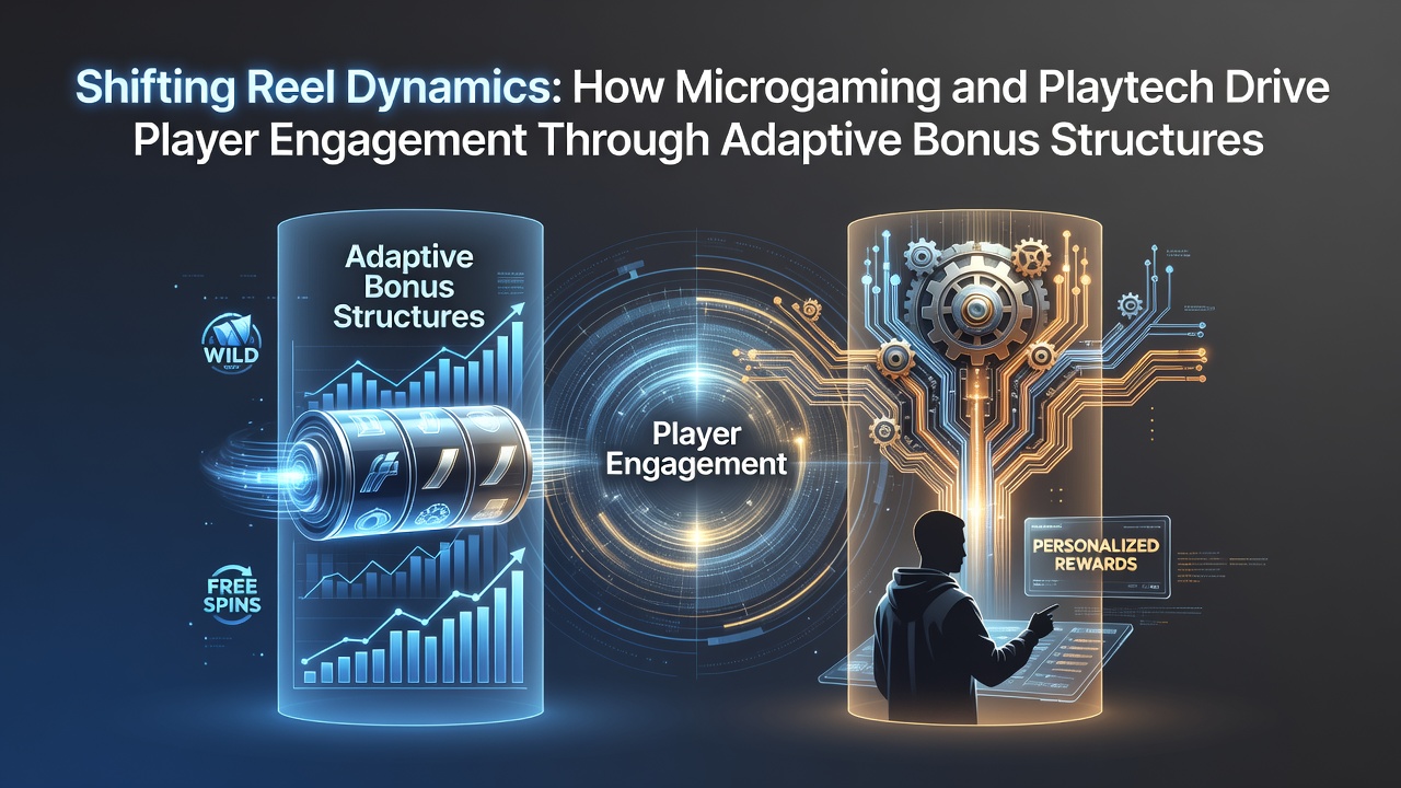 Illustratie van adaptieve bonusstructuren in slots van Microgaming en Playtech met verschuivende rollen